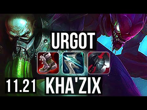 URGOT vs KHA (JNG) | 1800+ games, 1.1M mastery, 10/4/15 | KR Diamond | 11.21