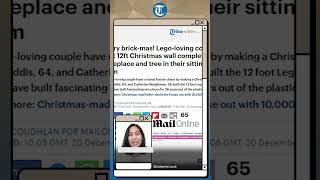 Pasutri di Inggris Bangun Tembok Natal dari Lego Setinggi 12 Kaki & Pohon Natal Setinggi 6 kaki