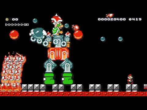 THE RETURN OF MECHA BOWZILLA by Marcelo ~ FIRST CLEAR! ~SUPER MARIO MAKER~ NO COMMENTARY 1AP