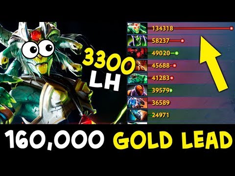 WTF this game — 160,000 gold lead, 3300 last hits Megas defence