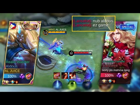 TOP GLOBAL ALDOUS VS TOP GLOBAL LANCELOT TRASHTALKER (WHO WILL WIN?) | ALDOUS TOP GLOBAL GAMEPLAY