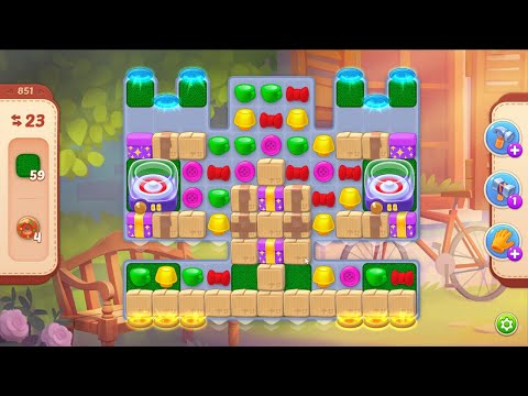 Homescapes level 851 - 23 Moves - No Boosters