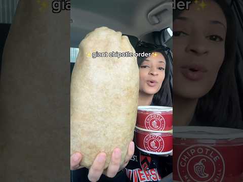 My giant chipotle burrito order 🌯