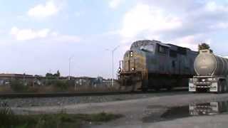 preview picture of video 'TFM & Kansas City Southern on A Norfolk Southern Train Horsesheads, NY'