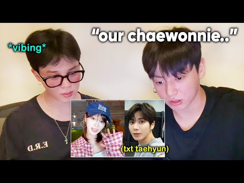 JUNGKOOK mentions CHAEWON on recent live w/ Jimin (listens to her new song ft. TXT Taehyun)