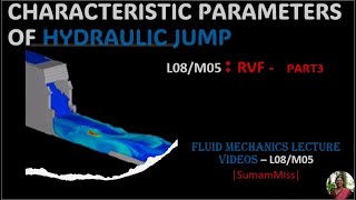CHARACTERISTICS OF HYDRAULIC JUMP: RVF - PART3 |SumamMiss| FLUID MECHANICS Lecture Videos:M5 –42