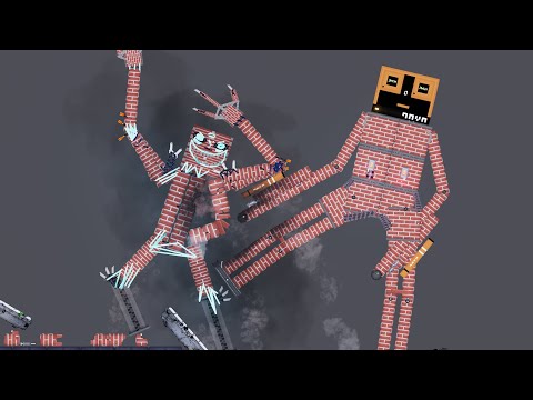 Brick Golem vs Brick Golem fighting - People Playground 1.22.2