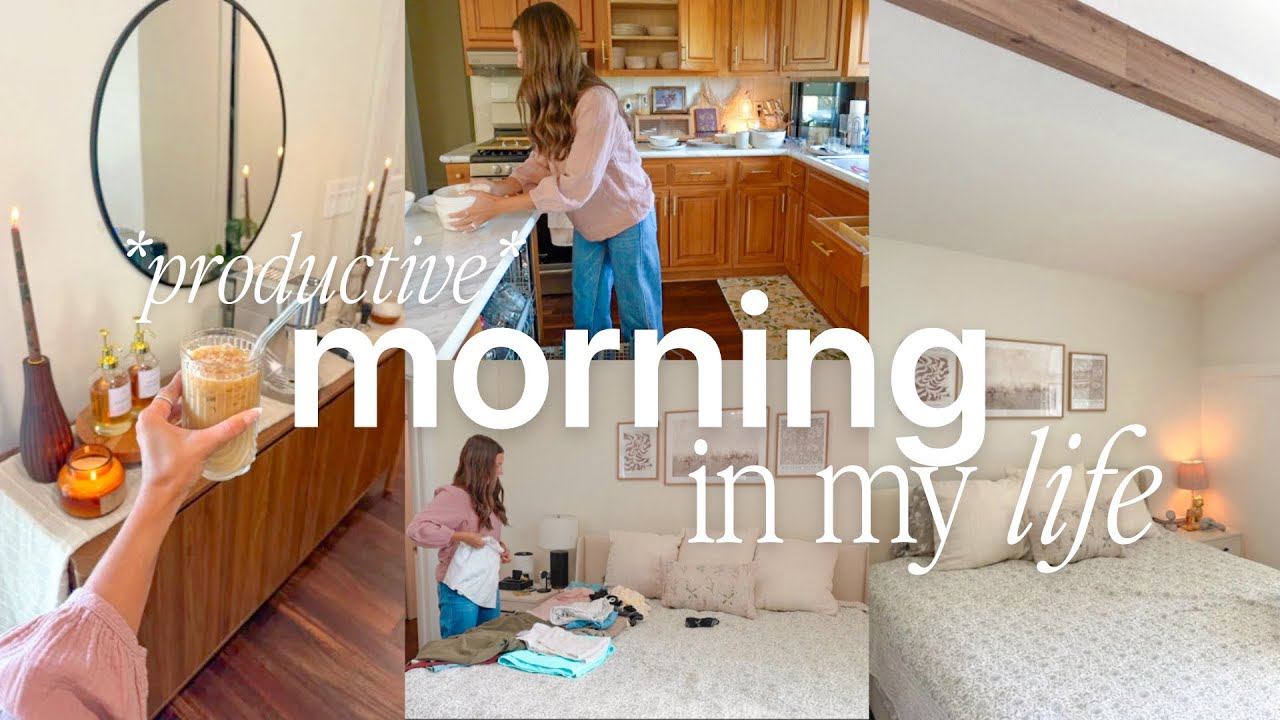 PRODUCTIVE morning in my life! (6AM coffee, working from home, business updates, + MORE)