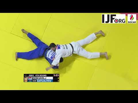 Judo WCh Budapest 2017 -90kg 4th round Kukolj (SRB) vs Safguliev (AZE)