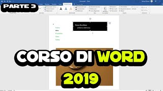 Corso di Word 2019 - Parte 3 - Intestazione, Piè di pagina e numerazione