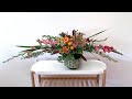 How To Make A Rainbow Gladiola Flower Design In Retro Vase