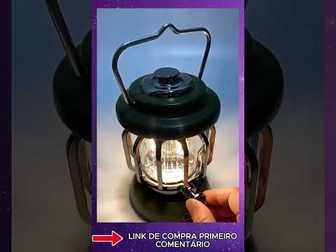 Lamparina Portátil Elétrica com Iluminação 360° 🔆✨ Ideal para emergências e aventuras! Compacta, re