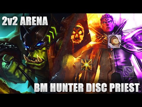 WoW Arena || Venthyr BM Hunter / Disc Priest 2s Commentary/Walkthrough