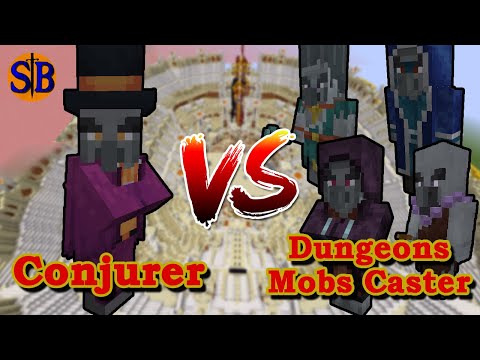 CONJURER vs Dungeons mobs SPELLCASTER | Minecraft Mobs Battle