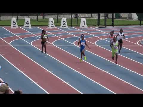 Girls 200m Dash 7-8 Year Old Semi Finals Heat 1 - 44th Annual Northwest Track and Field Classic 2019