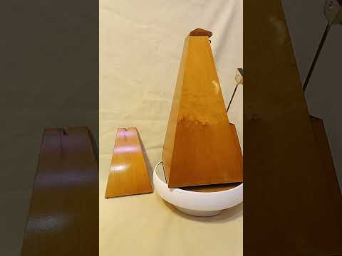 Fully Restored Vintage Seth Thomas Metronome No 10 Mid 1970s Birdseye Golden Maple, Serviced, Solid Brass Trim image 17