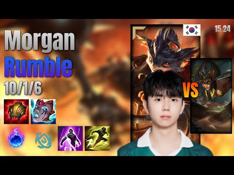 Morgan Top Rumble vs Cassiopeia lol KR solo rank Full Game 15.24 | 모건 럼블 vs 카시오페아