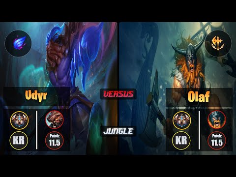 Challenger UDYR [Phase Rush] (Jungle) VS  OLAF - Challenger KR Patch 11.5