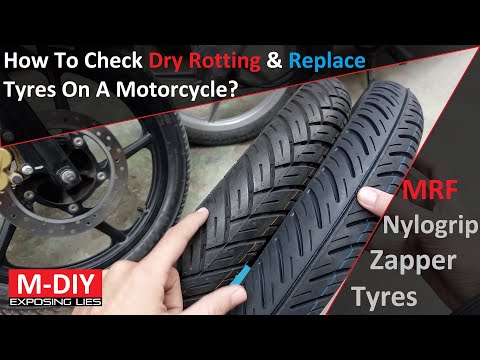 How To Check Dry Rotting And Replace Tires Yourself! MRF Nylogrip Zapper Tyres