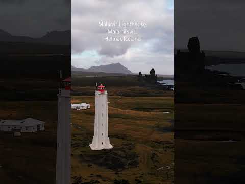 Malarrif Lighthouse, Malarrifsviti.Hellnar, Iceland. ##lighthouse #djireykjavik #drone #Iceland