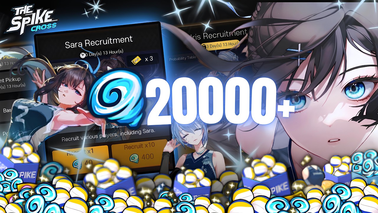 SARA S+ is here! 20000+ V-point | WIND SPIKER Gacha | The Spike Cross