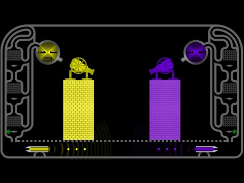 Castle Destruction 12 with Various Weapons - Marble Race in Algodoo