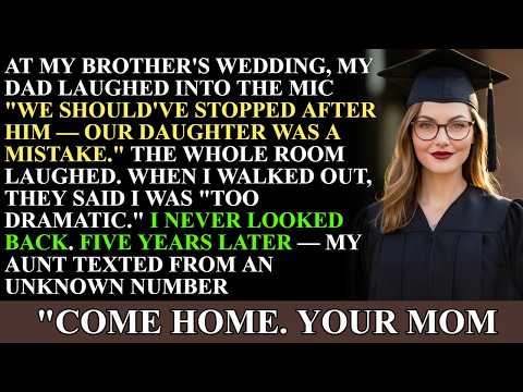 My Dad Grabbed the Mic at My Brother's Wedding and Said, "She Was Our Mistake." I Left. 5 Years Lat…