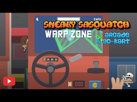 Sneaky Sasquatch Info - All 3 Arcade Games Walkthrough, Secret Warp Zone, and Go-Kart