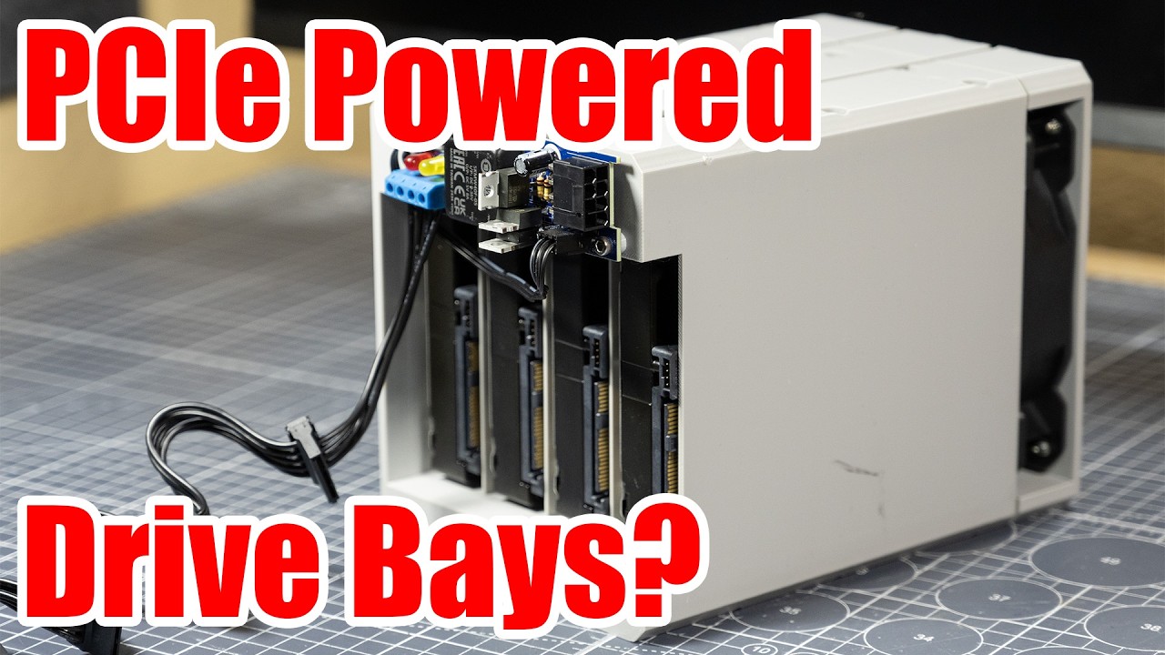 I Built a 5.25″ to 3.5″ Drive Bay Converter that Can Be Powered with PCIe Cables!