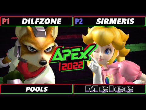 Apex 2022 - Dilfzone (Fox) Vs. Sirmeris (Peach) - SSBM Melee Tournament