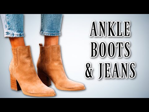 6 Ways to Wear ANKLE BOOTS With Jeans | Cropped,...