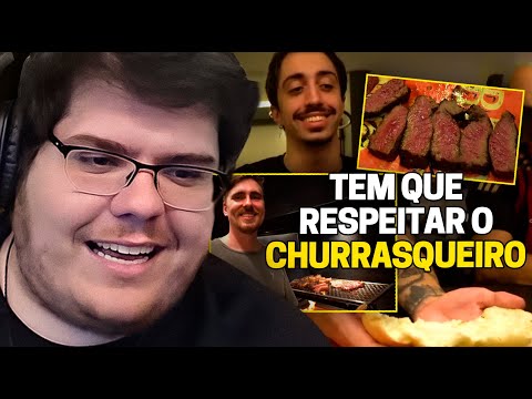 CASIMIRO REAGE: GABA NO CHURRASCO DE CRIA COM LUCAS INUTILISMO | Cortes do Casimito