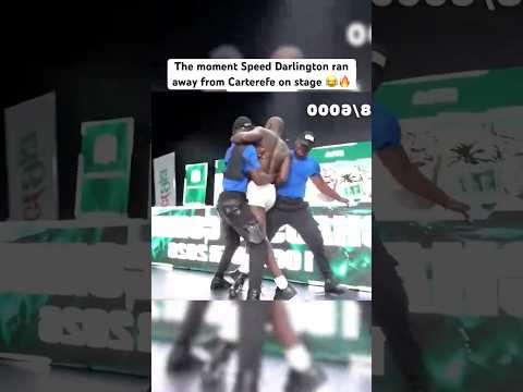 The moment Speed Darlington ran away from Carterefe on stage 😂🔥 #carterefe #nigeria