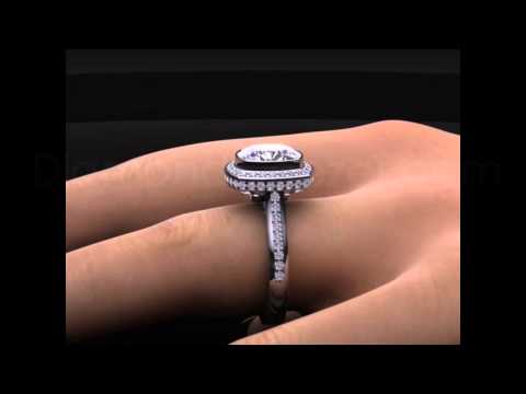 Diamond Halo Ring - by designer maker DiamondGeezer.com