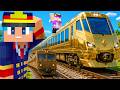 100円 vs 10億円の電車作り対決！【まいくら / マインクラフト】