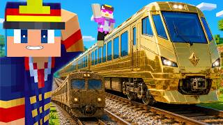 100円 vs 10億円の電車作り対決！【まいくら / マインクラフト】