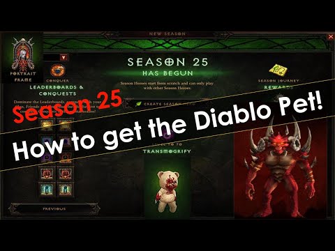 Diablo 3 Season 25 Journey Guide  - How to Get the Diablo Pet!