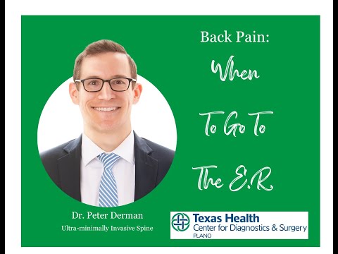 When to go to the ER for Back Pain