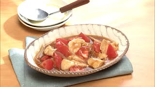 【3分クッキング公式】鶏とトマトのさっぱり煮