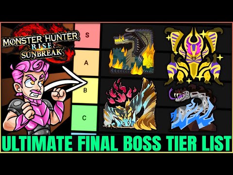 The ULTIMATE End Boss Monster Tier List - Most Fun & Powerful - Monster Hunter Rise Sunbreak!