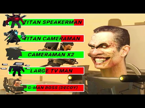skibidi toilet season 20 21 with healthbars  Gman VS Titan Boss camera and speaker #skibiditoilet