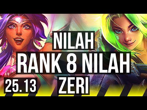 NILAH & Zilean vs ZERI & Lulu (ADC) | Rank 8 Nilah, 1300+ games, Legendary | EUW Challenger | 25.13
