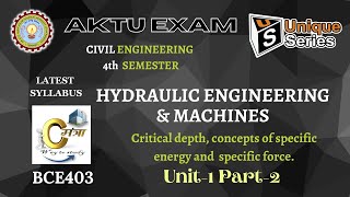 U1P2 HYDRAULIC ENGINEERING & MACHINES | HEM & HHM | Civil Engineering AKTU Lecture | #unique_series