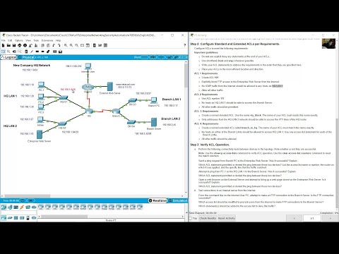 5.5.1 Packet Tracer - IPv4 ACL Implementation Challenge