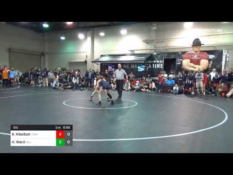 100 Lbs Rr Rnd 3 Avery Kibelbek Tennessee Dual Vs Hailey Ward California Red