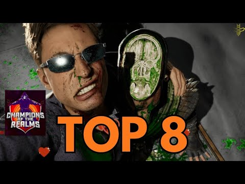 Champions of the Realms Week 4 Top 8 Match! HoneyBee (Reptile) vs KingGambler (Johnny Cage)