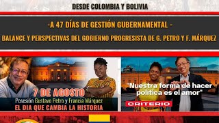 BALANCE Y PERSPECTIVAS DEL GOBIERNO PROGRESISTA DE COLOMBIA