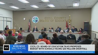 Cecil County Board of Education talks proposed budget amid $20 million revenue shortfall