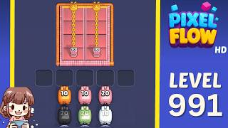 Pixel Flow Level 991 Solution Walkthrough