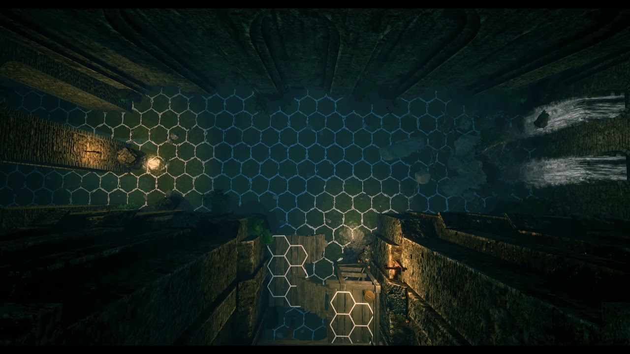 D&D battlemap hex-grid - Sewer 2